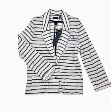 Veston en tricot de coton avec fil scintillant doré 10Y