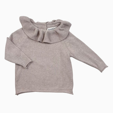 Pull à col large latté en tricot 12-18M