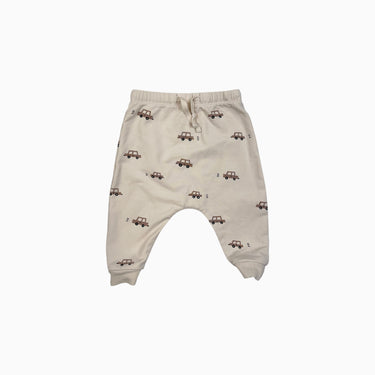 Pantalon vanille 'voiture' 3-6M