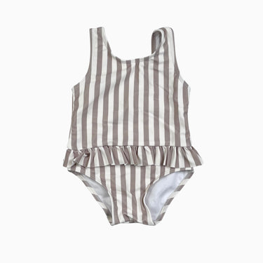 Maillot à rayures taupe 12-18M
