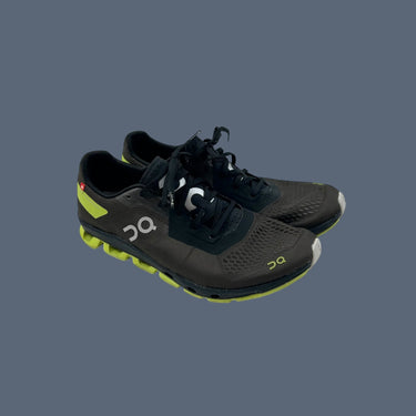 Sneakers de sport charcoal-khaki et lime à lacets pour femmes 8US