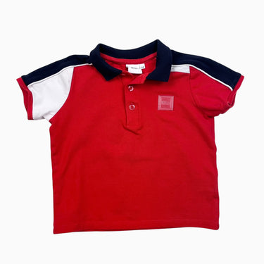 Polo rouge et marine en coton piqué 3Y
