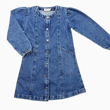 Robe en denim avec boutons pressions 5Y