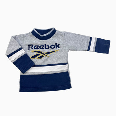 Pull vintage sport gris et marine 2Y