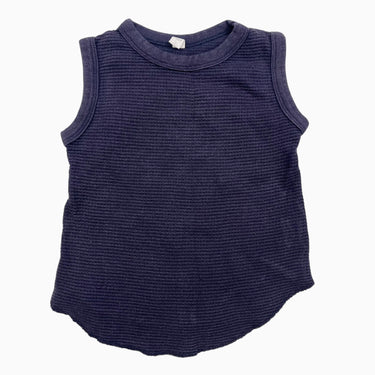 Camisole marine profond en coton gaufré 4Y