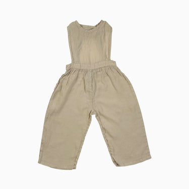 Combi salopette avoine en lin bio 3-4Y