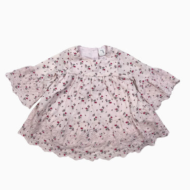 Robe rose fleurie 3-6M