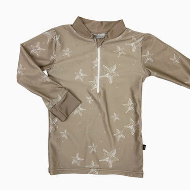 Haut de maillot taupe 'étoiles' 4-5Y