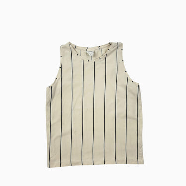 Camisole vanille à rayures noire 8-9Y