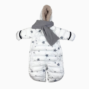 Manteau convertible avec foulard doublée en polar étoiles 3-6M