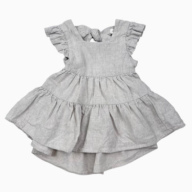 Robe greige en lin épais XL (Fit 4-5Y)