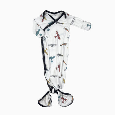 Gigoteuse à noeud blanche 'avions' en rayonne et spandex NB