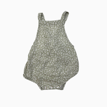 Barboteuse sauge fleurie en lin et viscose 12-18M