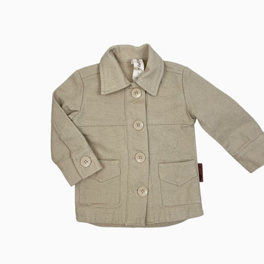 Veste beige collab 'New Darlings' en canvas de coton 6-12M