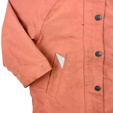 Manteau mi-saison rose fraise à capuchon 1-2Y