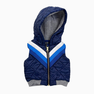Veste sans manche marine matelassé 0-3M