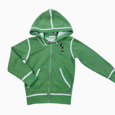 Veste vintage à capuchon vert 'Mickey Mouse' (fait grand) 2Y
