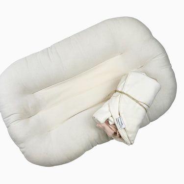 Coussin 'Sensory Lounger' crème avec duo de housses en coton bio
