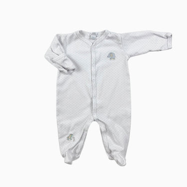 Pyjama blanc à pois 0-3M