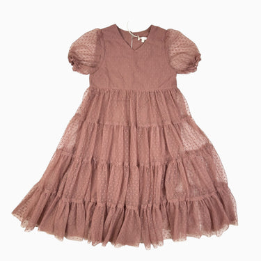 Robe blush 'Poppy' en tulle à pois 8Y
