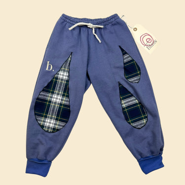 Jogging blass mauve gouttes carreauté 5-6Y