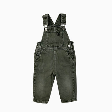 Salopette en denim verte 9-12M