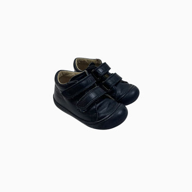 Souliers noirs à velcro en cuir 21EU