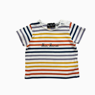 T-shirt à rayures multicolores 'Mini Marcel' 12m