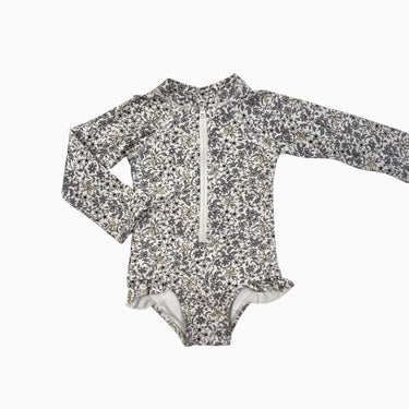 Maillot vanille fleuri gris 12-18M