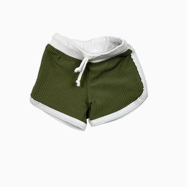 Short maillot côtelé vert 00 3-6M