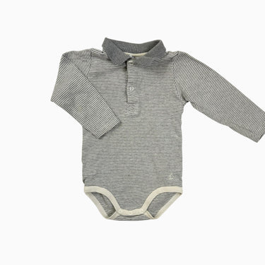 Cache-couche 'polo' à rayures grises 12M