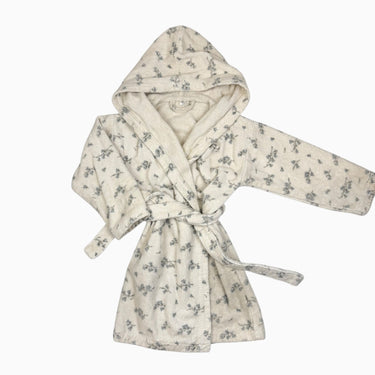 Peignoir en ratine fleuri 4-5Y