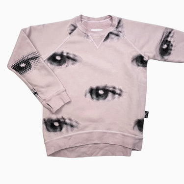 Pull rose pâle 'oeils' 4-5Y