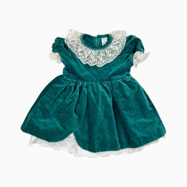Robe verte en velours 12M