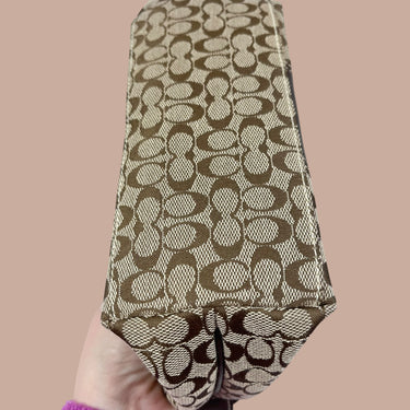 Petit sac à main monogramme chocolat pour femmes 23x12x8CM