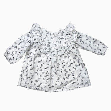 Robe blanche fleurie 6M