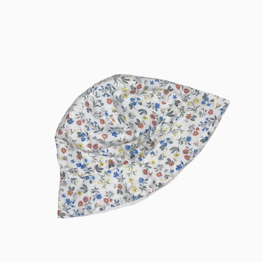 Chapeau soleil blanc fleuri point esprit 51CM 12-24M