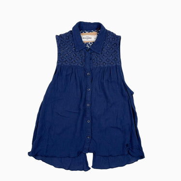 Blouse marine avec broderie S 8-10Y