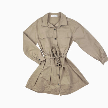 Robe sable ceinturée 10Y