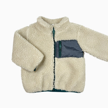Veste vanille en sherpa 9-12M