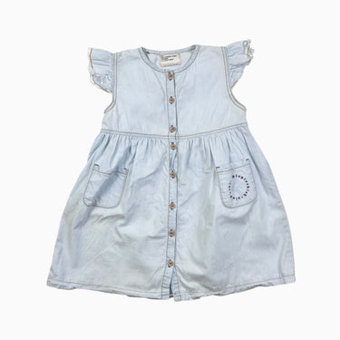 Robe en coton chambray clair 4Y