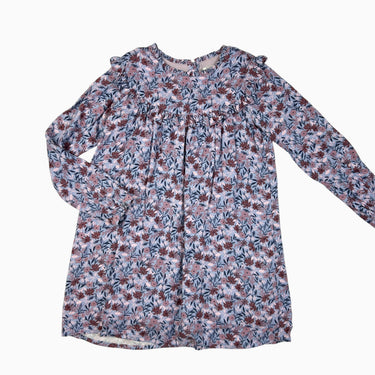 Robe lavande fleurie mauve 7Y