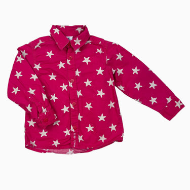 Chemise rouge vif en coton à imprimé étoiles 3Y
