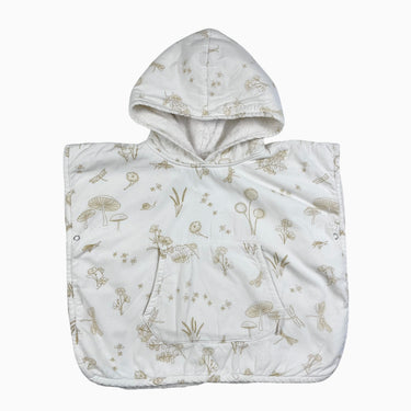 Poncho en coton et ratine motif jaune 6-12M