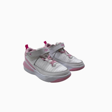 Sneakers blancs en cuir 'Flight Max Aura' à velcro JR 1 US