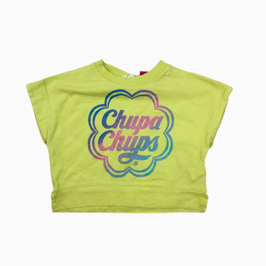 T-shirt cropped vert neon 'Chupa Chups' 6-7Y