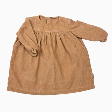 Robe orangé en corduroy 1-2Y