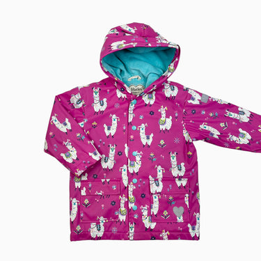 Manteau de pluie fushia 'lamas' 4Y