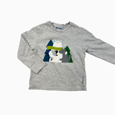 Chandail gris 'animaux' 4Y