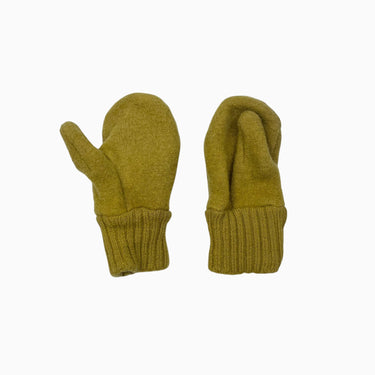 Mitaines curry en laine feutrée avec pouces 2-3Y